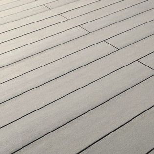 Terrassendiele, massiv glatt kiesel