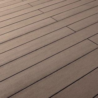 Terrassendiele, massiv glatt kaffeebraun