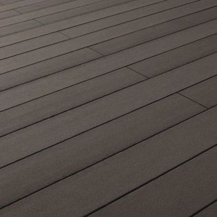 Terrassendiele, massiv glatt graubraun