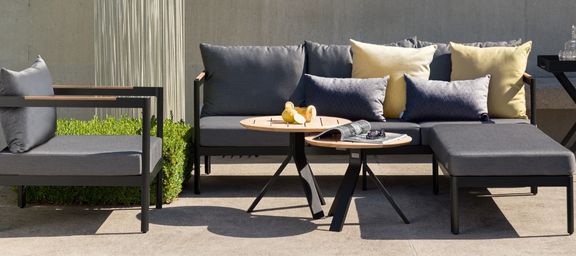 Material der Gartenmöbel-Sets _ Alu & Textil