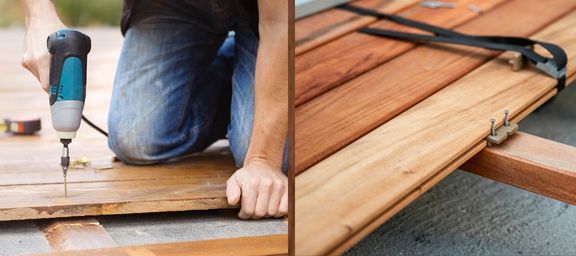 Montagarten einer Terrasse - offen oder verdeckt