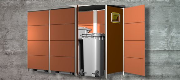 Garten[Q] Trashbox, Mülltonnen verstecken.