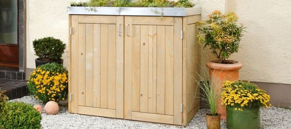 Müllbox aus Holz. Modell Binto von Traumgarten bei Ziller in Nürnberg