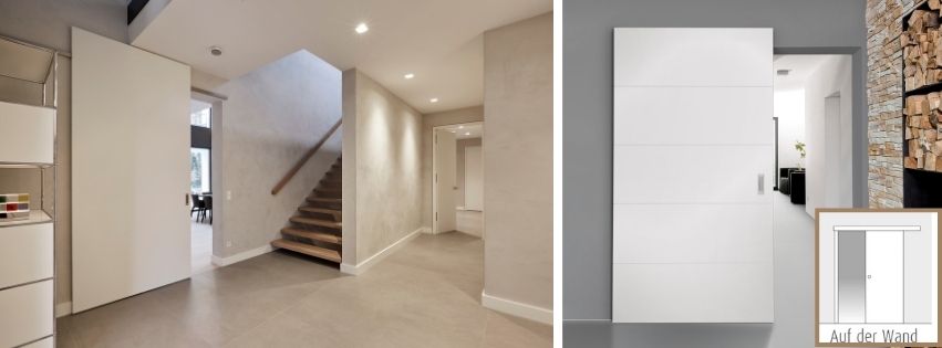 Schiebetüren - Montage „Vor der Wand“