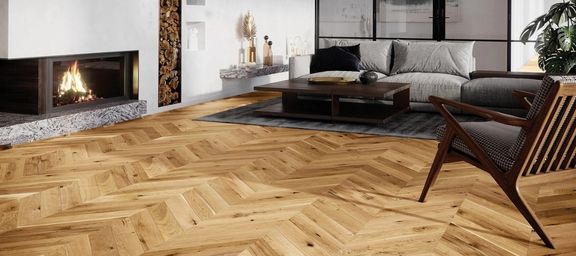 Barlinek Chevron Parkett bei Ziller in Nürnberg