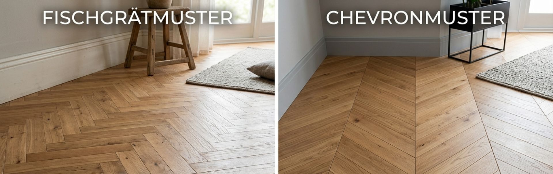 Fischgrät vs. Chevron - Parkett, Verlegeart und Muster